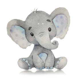 Θεματική Πλάτη Λαμπάδας Ελεφαντάκι Μπλε ¨Πρώτο Πάσχα¨