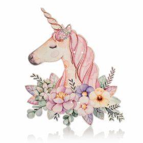 Θεματική Πλάτη Λαμπάδας Unicorn Flower
