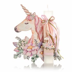 Λαμπάδα Unicorn Flower