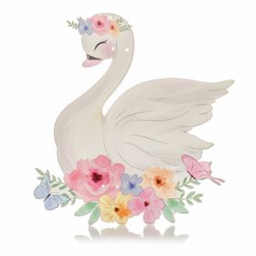 Θεματική Πλάτη Λαμπάδας Κύκνος Λουλούδια