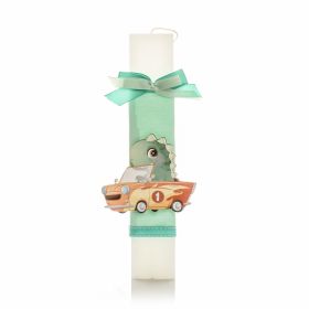 Πασχαλινή Λαμπάδα Δεινοσαυράκι Αμαξάκι Πράσινος