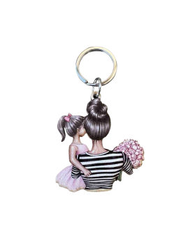 Μπρελόκ "μαμά με κορίτσι"