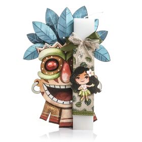 Λαμπάδα Hawai Mask με Κορίτσι