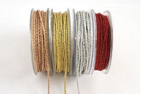 Κορδόνι Τρίκλωνο Χρυσό 3mm