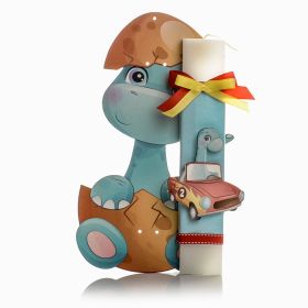 Λαμπάδα Δεινοσαυράκι Αμαξάκι Μπλε