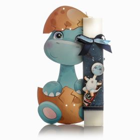 Λαμπάδα  Δεινοσαυράκι Αστροναύτης Μπλε