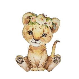 Στοιχείο Boho Λιοντάρι Κοριτσάκι Με Λουλούδια