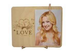 Κορνίζα με ερωτευμένα πουλάκια με μανταλάκι