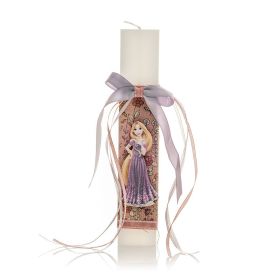 Πασχαλινή Λαμπάδα Πριγκίπισσα με μακριά μαλλιά