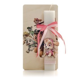 Λαμπάδα Σκυλάκι ροζ κοριτσάκι