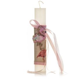 Πασχαλινή Λαμπάδα Φλαμίνγκο Floral