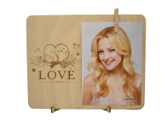 Κορνίζα με ερωτευμένα πουλάκια με μανταλάκι