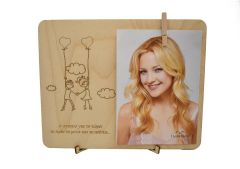 Κορνίζα με ερωτευμένο ζευγάρι & μπαλόνια με μανταλάκι